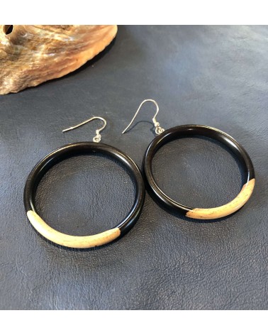 Boucles d'oreille Créoles en GRENADILLE / 48