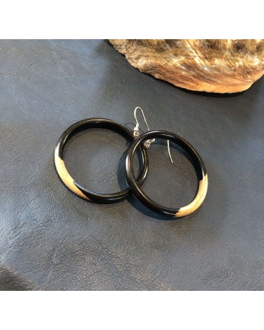 Boucles d'oreille Créoles en GRENADILLE / 48