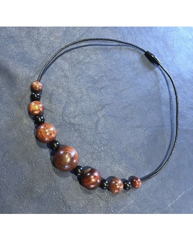 Collier perles Sang dragon / Ebène  / 03