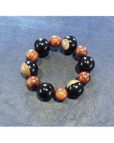 Bracelet perles Grenadille / Sang dragon  / 02