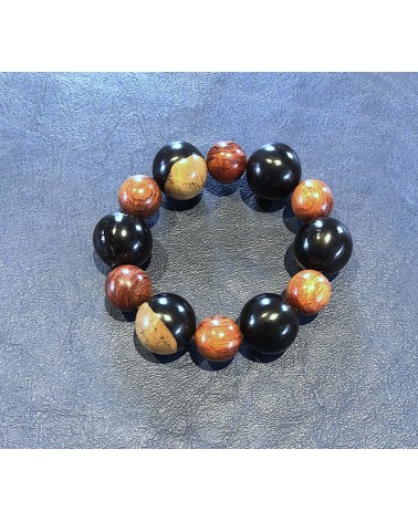 Bracelet perles Grenadille / Sang dragon  / 02