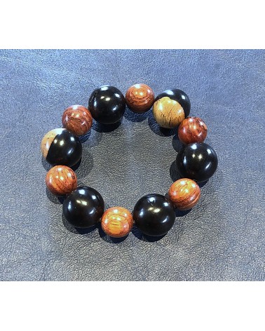 Bracelet perles Grenadille / Sang dragon  / 02