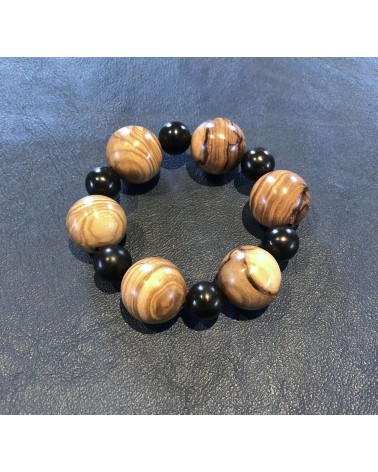 Bracelet perles Olivier / Ébène  / 04