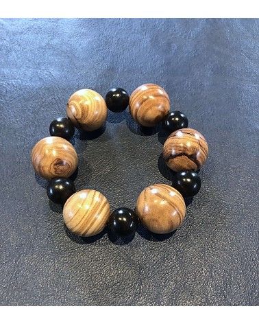 Bracelet perles Olivier / Ébène  / 04