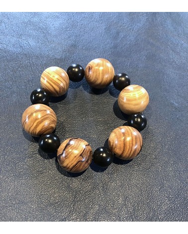 Bracelet perles Olivier / Ébène  / 04