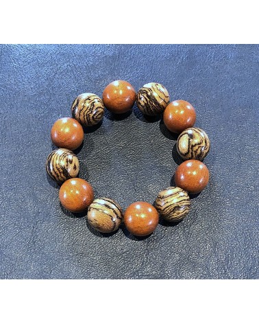 Bracelet perles Bocote / Pernambouc  / 07