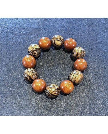 Bracelet perles Bocote / Pernambouc  / 07