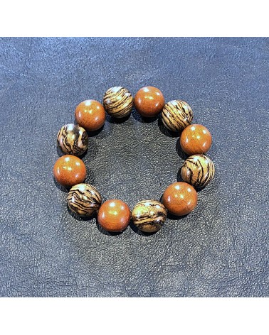 Bracelet perles Bocote / Pernambouc  / 07