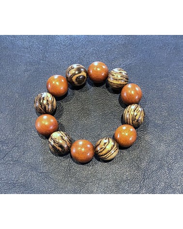 Bracelet perles Bocote / Pernambouc  / 07