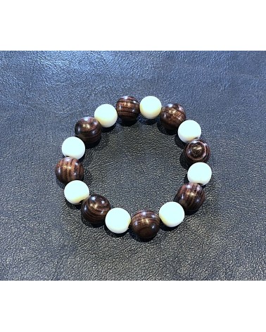 Bracelet perles Bois de violette  /  Os 09