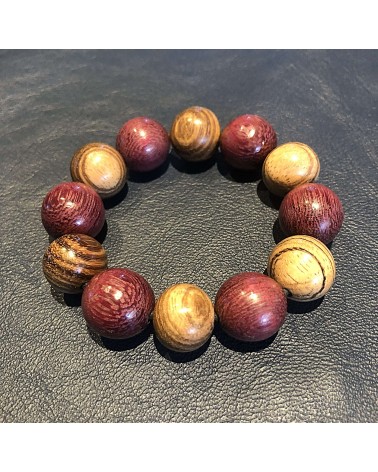 Bracelet perles Amarante / Zebrano  14