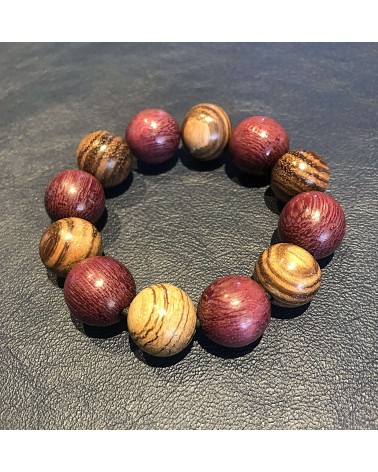 Bracelet perles Amarante / Zebrano  14
