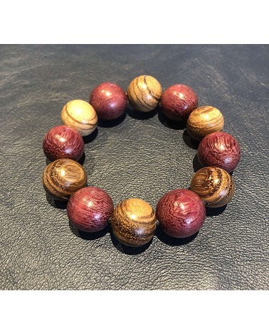 Bracelet perles Amarante / Zebrano  14