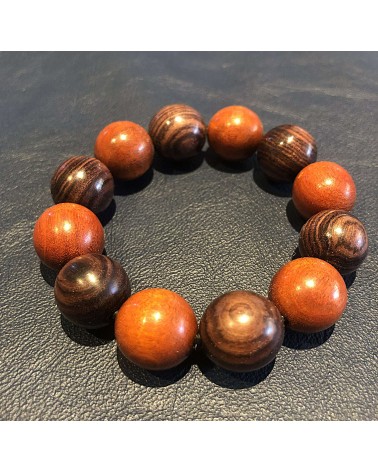 Bracelet perles Bois de violette /Pernambouc  15