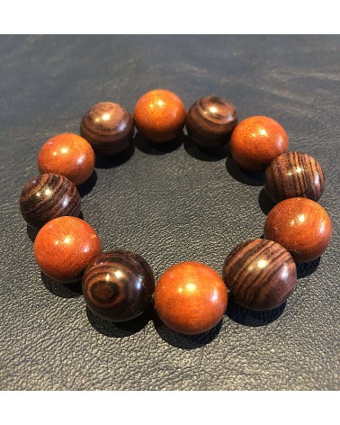 Bracelet perles Bois de violette /Pernambouc  15