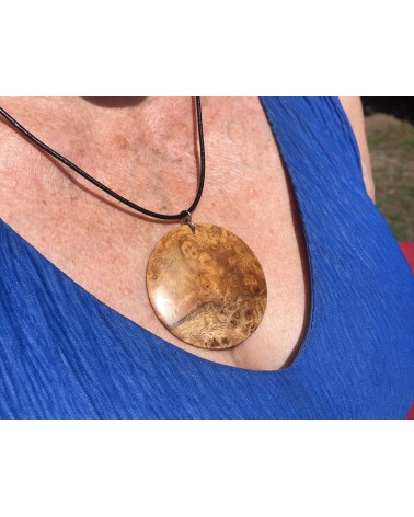 Collier Pendentif Loupe d'AMBOINE (broussin) / 04