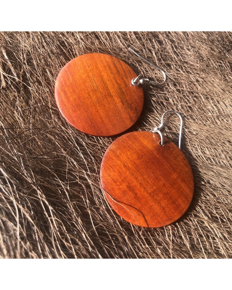 Boucles d'oreille forme lentille Pernambouc / 05