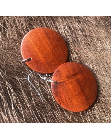 Boucles d'oreille forme lentille Pernambouc / 05