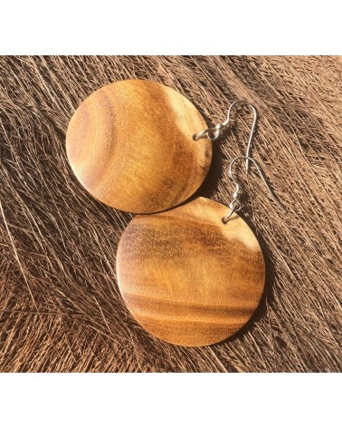 Boucles d'oreille forme lentille Murier / 06