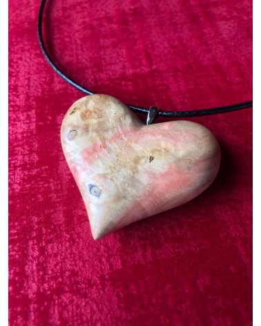 Collier Pendentif COEUR LOUPE D'ERABLE / 14