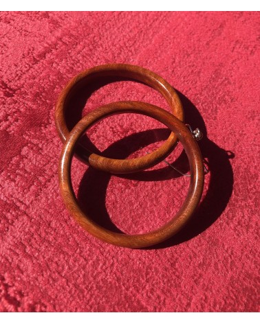 Boucles d'oreille Créoles en PERNAMBOUC / 15 Boucles d'oreille Créoles en PERNAMBOUC / 15