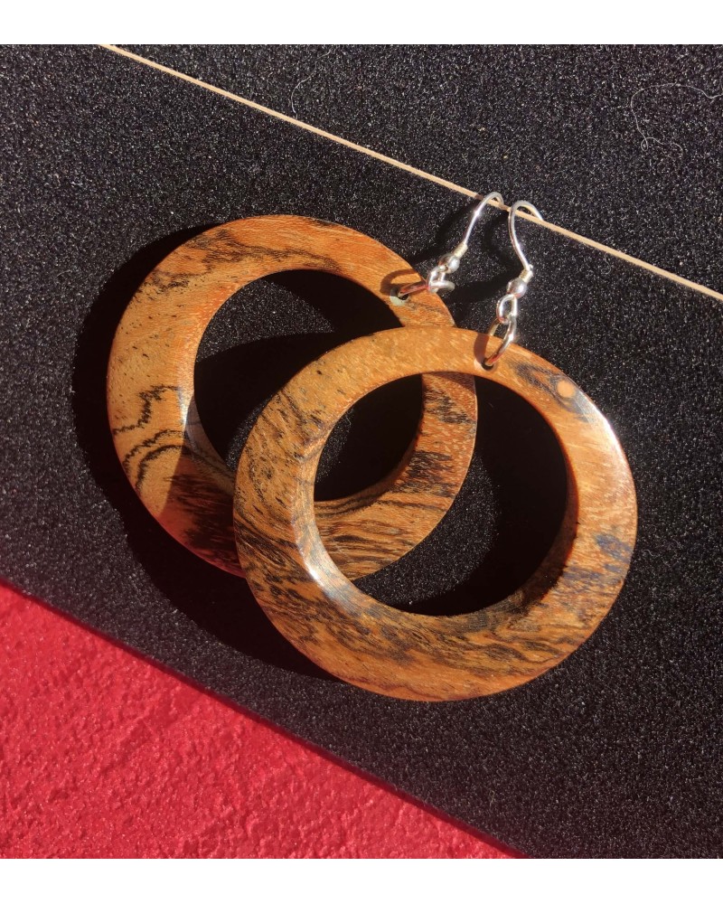 Boucles d'oreille forme lentille BOCOTE / 16 Boucles d'oreille forme lentille BOCOTE / 16